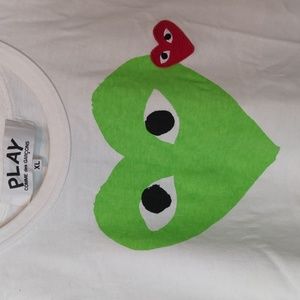 Comme Des Garcons PLAY Men's White T-Shirt